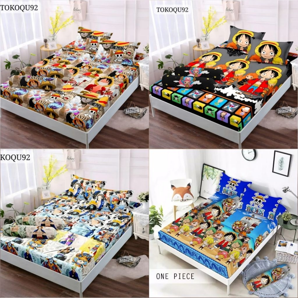 SPREI MOTIP ONE PIECE ANIME KERU TOPI JERAMI TERBARU.