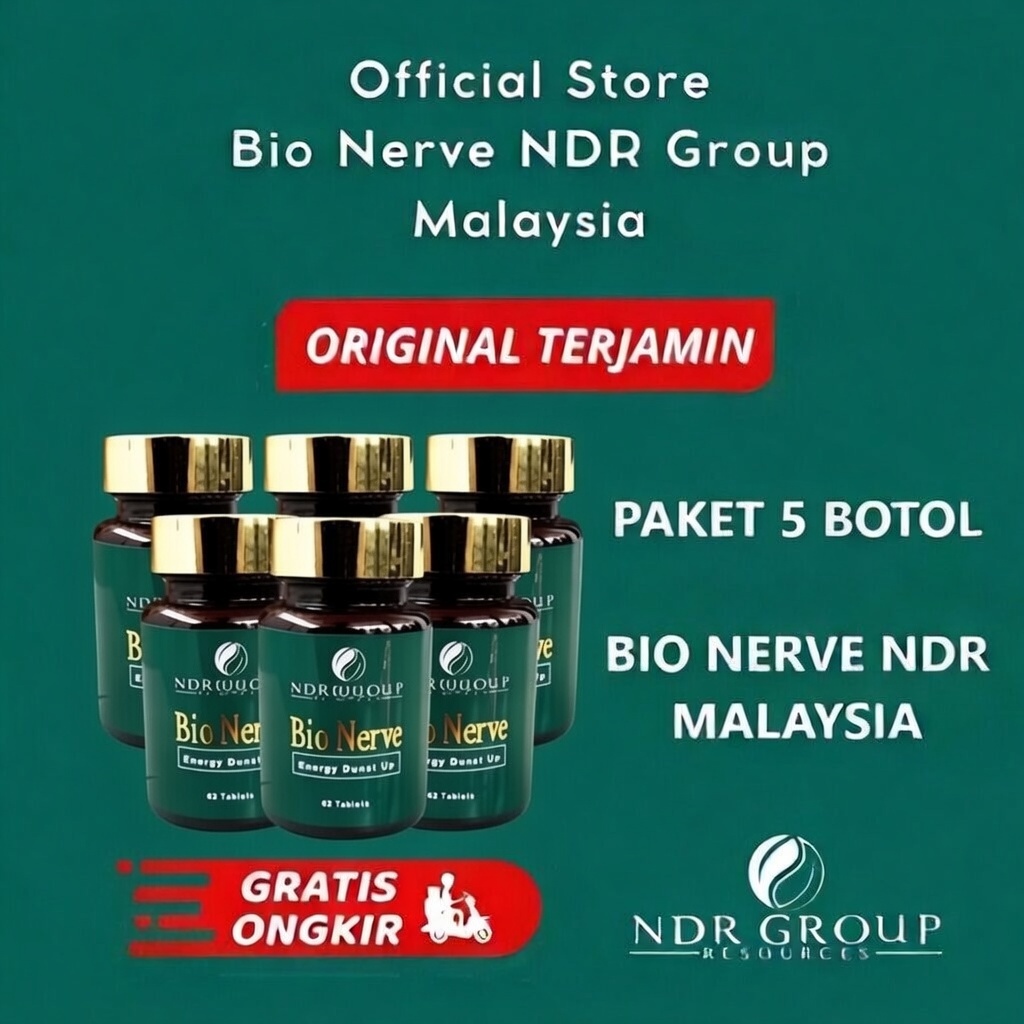 [ PAKET 5 BOTOL ] BIO NERVE MALAYSIA 100% ORIGINAL