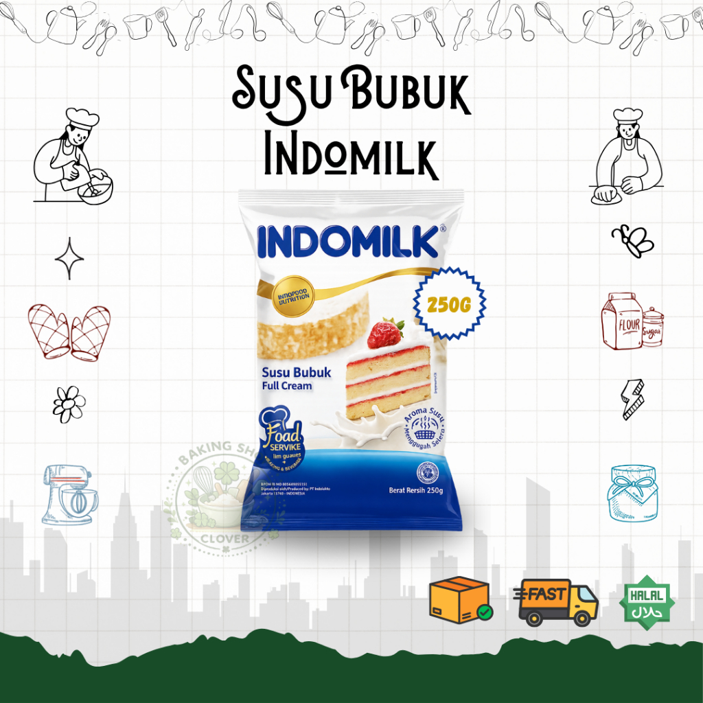 Susu Bubuk Indomilk / Milk Powder 250g – Susu Creamy untuk Baking dan Minuman