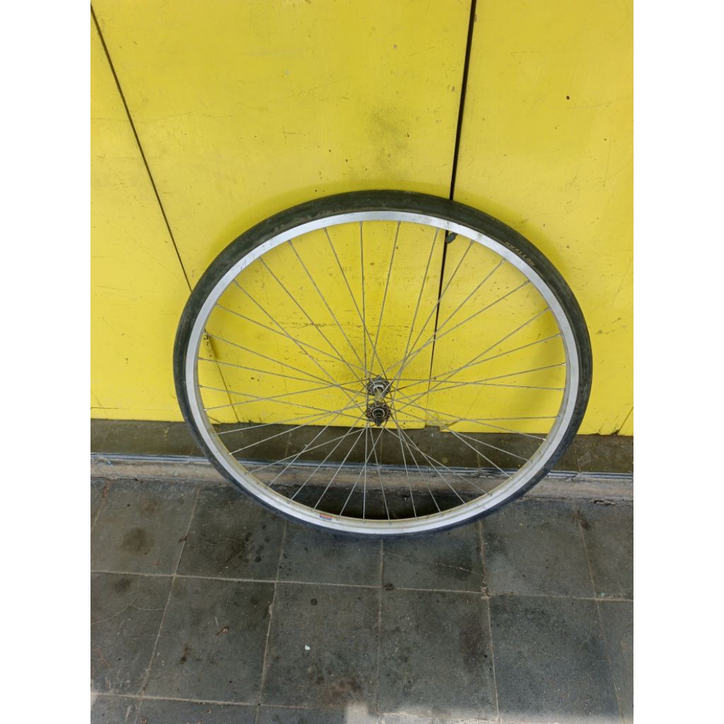 velk sepeda balap jadul ukuran 27 second antiq merk araya depan saja hub shimano japan plus ban
