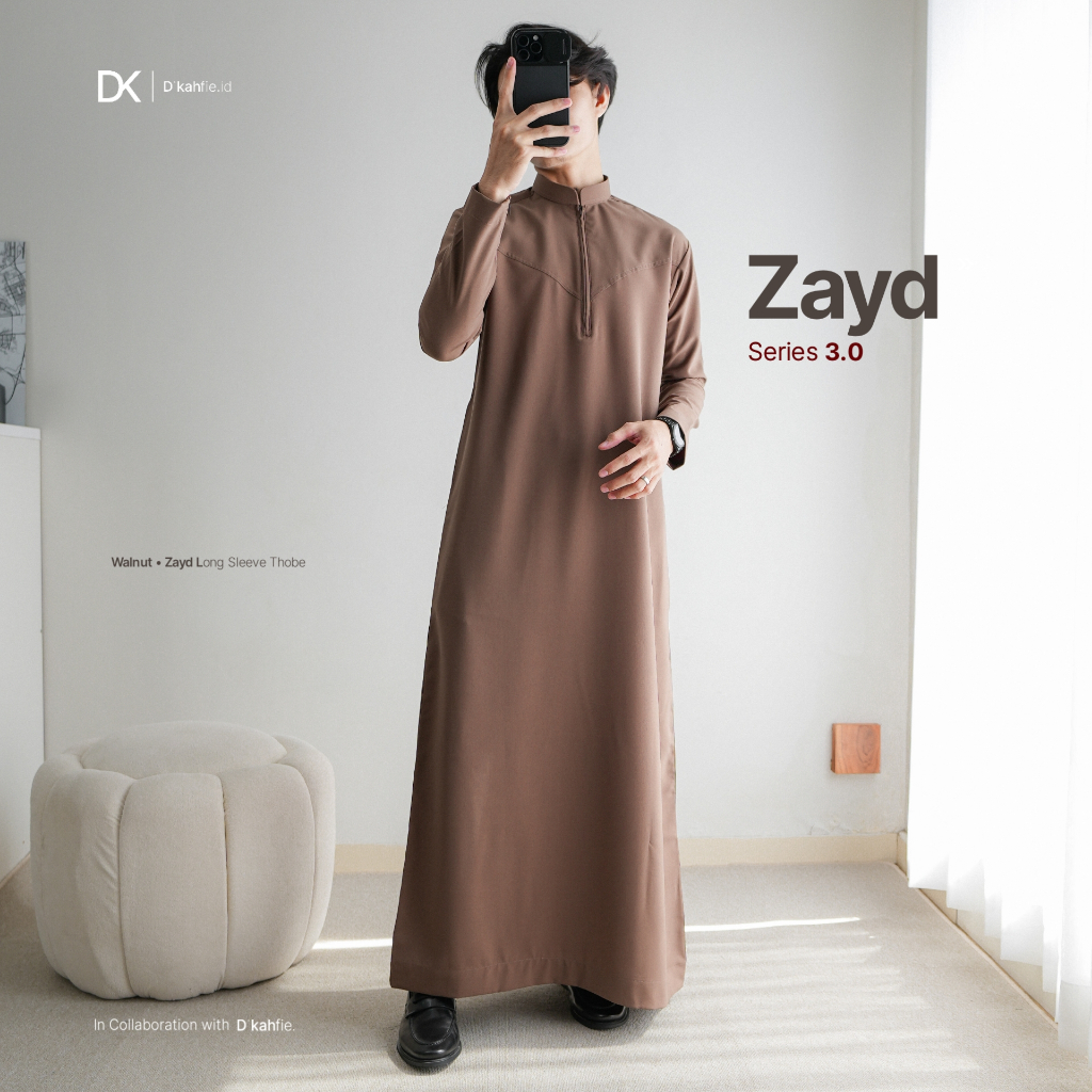 Dkahfie Apparel Zayd Thobe Series 3.0 | Gamis Pria Slimfit | Gamis Pria | Gamis Slimfit