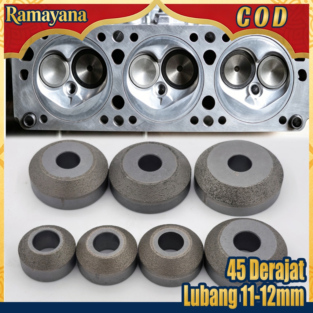 Alat Grinding Valve Seat Cutter Setting Klep 45 Derajat Diamond Lubang 11-12mm Untuk Perbaikan Mesin