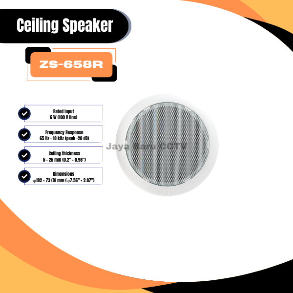 Ceiling Speaker Toa ZS-658R Spiker Toa Pengeras Suara Original - Bandung