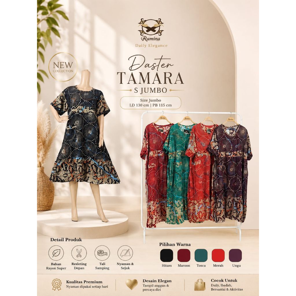 Daster Rumina - Daster Busui //Daster pekalongan-Daster Batik Premium Motif Elegan – Nyaman Dipakai 