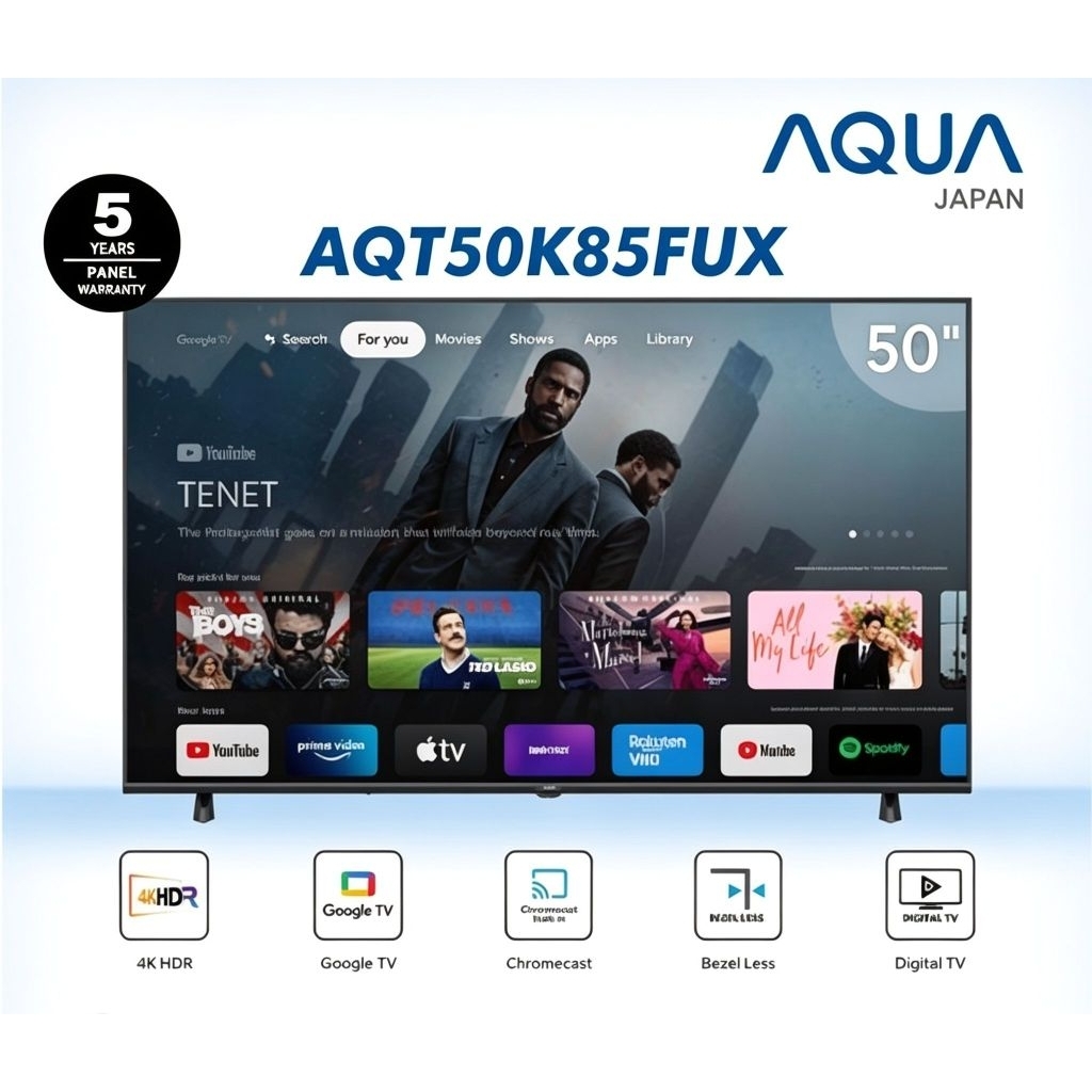 AQua Tv Android 50 Inch AQT-50K85FUX