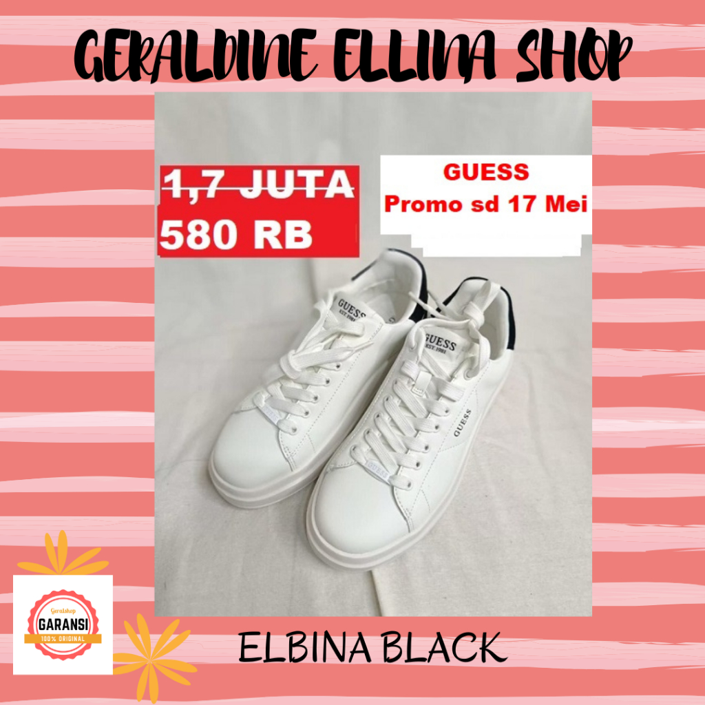 Sepatu sneakers Guess wanita 100% original SALE ELBINA