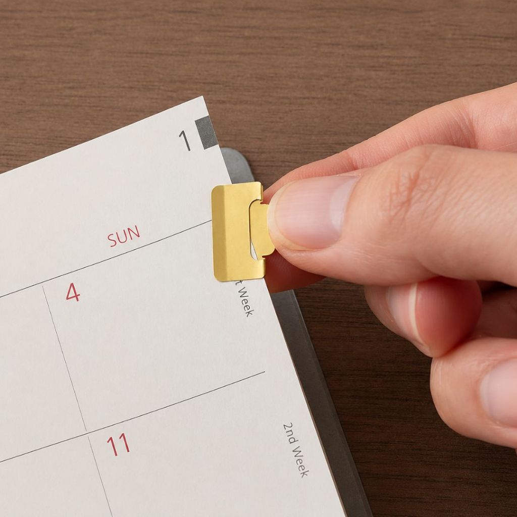 MIDORI Clip Index Child Brass Small 8 Pack Klip Bookmark Index Notebook Original Jepang