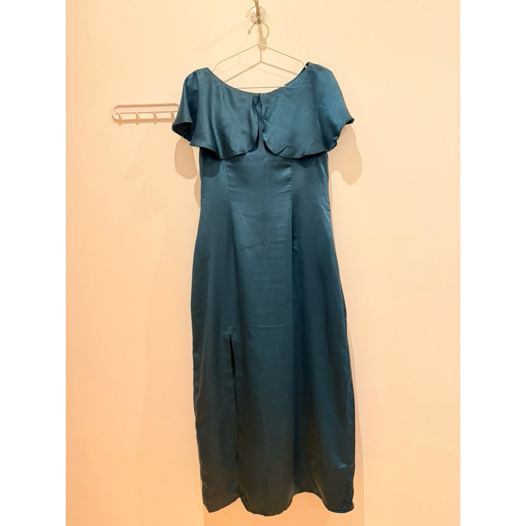 Preloved dress hijau satin Bridesmaid