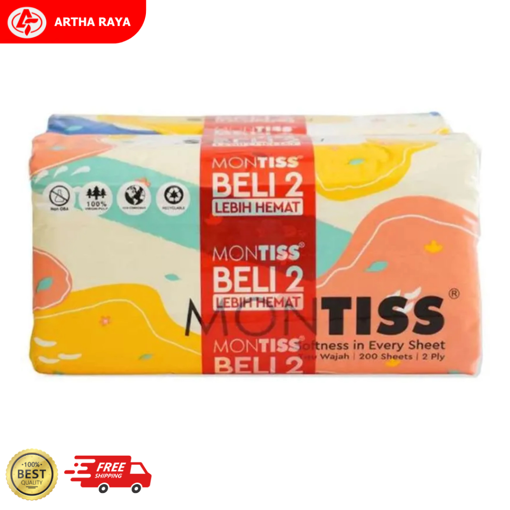 Montiss Facial Tissue 200 Sheets / Tisu Montiss 200 Lembar [ 1 PACK]