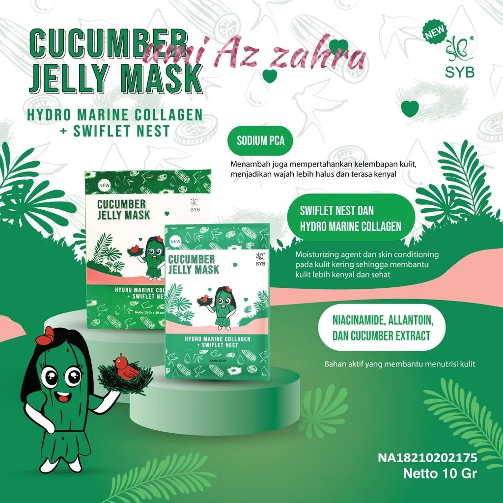 masker wajah masker viral  moisturizer jelly mask cucumber jelly mask blueberry