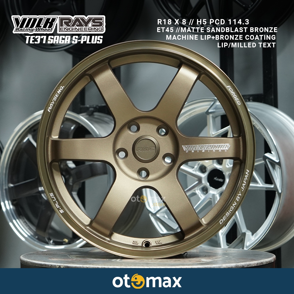 Velg Mobil Volk Rays TE37 Saga S-Plus Ring 18 Matte Sandblast Bronze