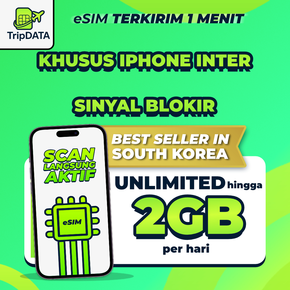 eSIM Roaming Telkomsel Indonesia Unlimited Data Internet | Esim Khusus IPhone Inter Sinyal Blokir