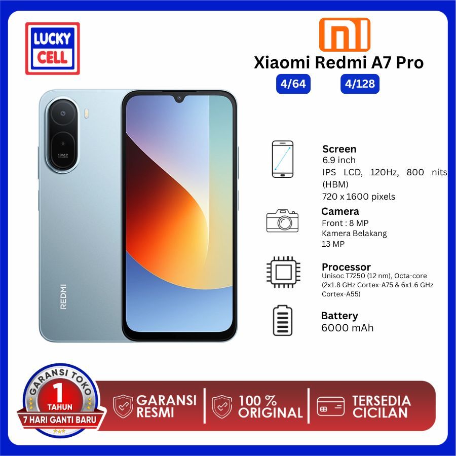 Xiaomi Redmi A7 Pro 4/64 8/128 Garansi Resmi - Lucky Cell Ciracas Official