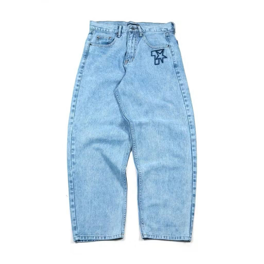 Celana Panjang Denim Thanksinsomnia T-star Light Blue - Longgar dan Nyaman untuk Pria