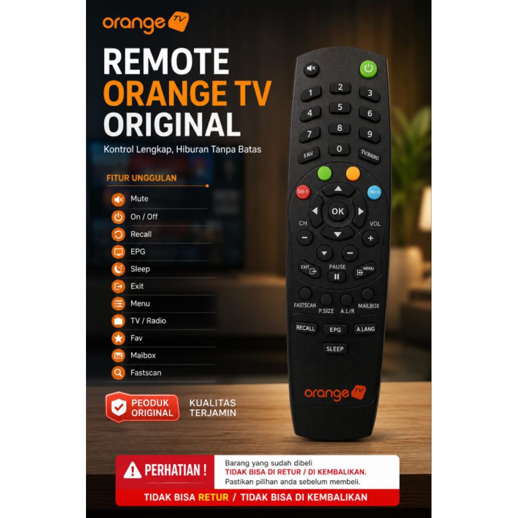 remote orange tv