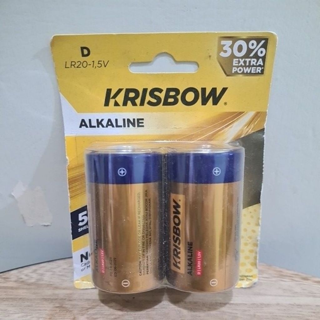 BATTERY KRISBOW ALKALINE LR20 1,5 VOLT