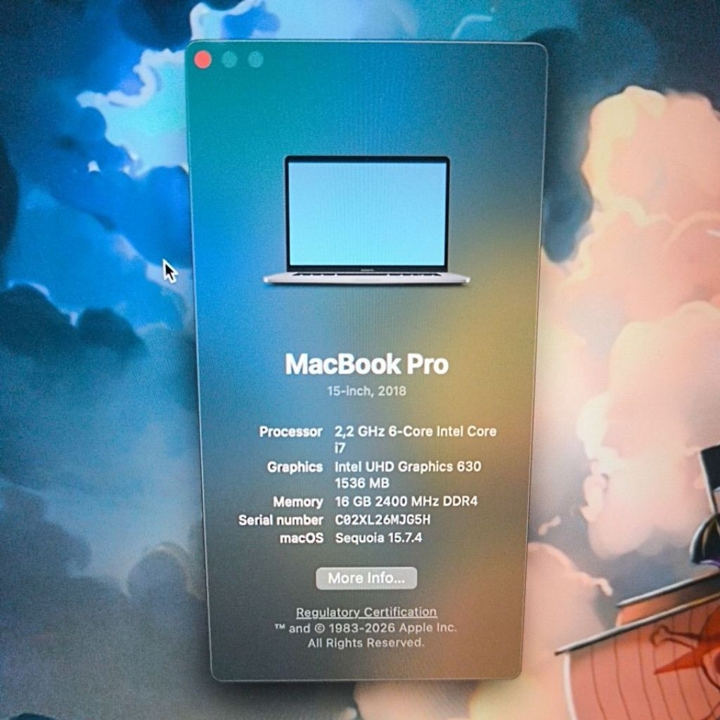 MacBook Pro 2018 i7 16"