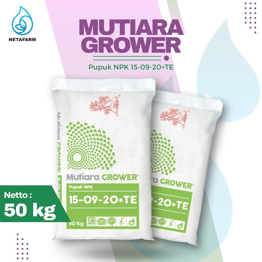 Pupuk MEROKE Mutiara Grower NPK - 50 kg Kemasan Original Pabrik