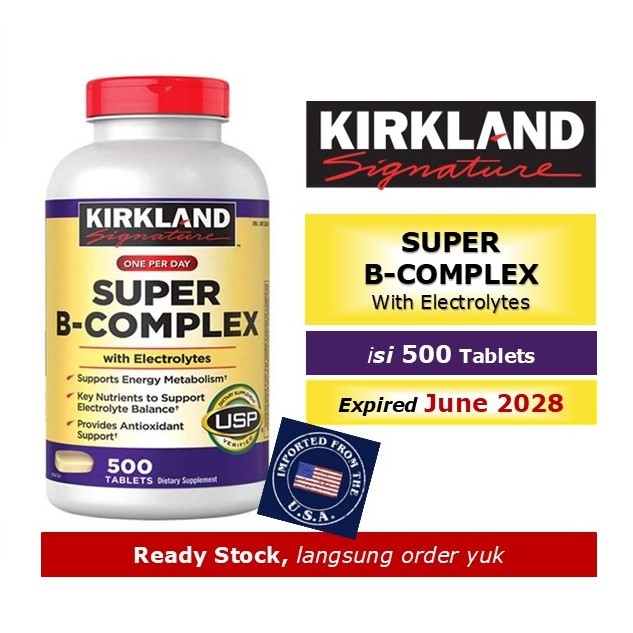 Kirkland Signature Super B-Complex with Electrobytes – isi 500 Tablets