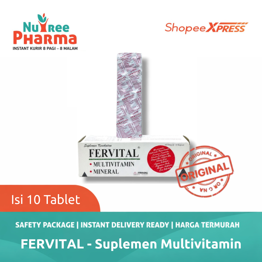 Fervital Tablet 1 Strip – Suplemen Penunjang Kesehatan