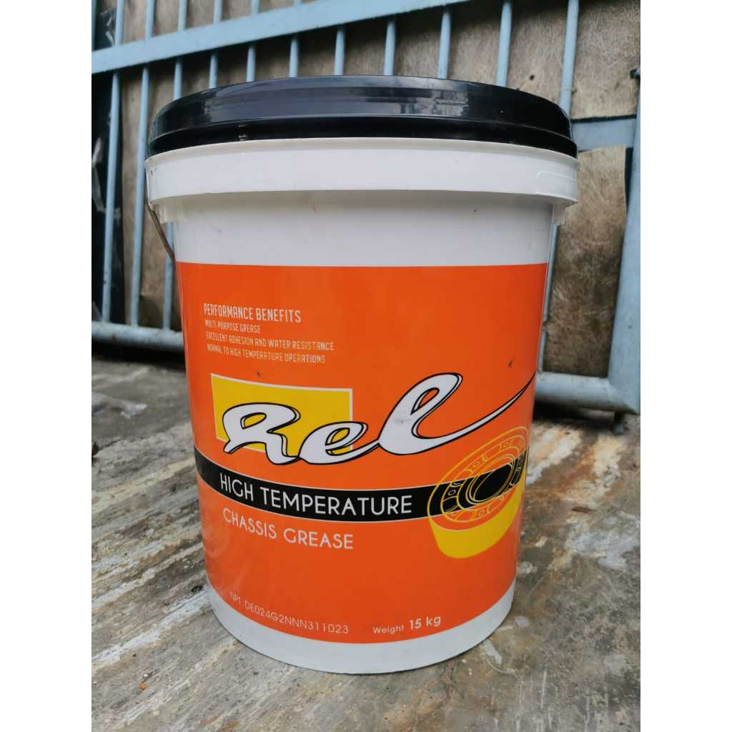REL High Temperature Chassis & Bearing Grease 15 KG WARNA KUNING SUSU - Gemuk Pelumas Serbaguna Stem