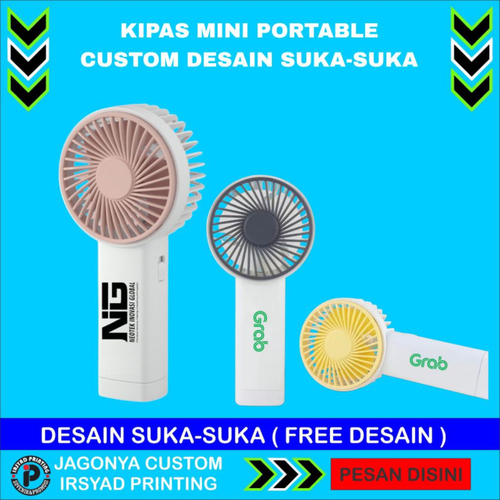 kipas mini custom/kipas  angin mini cute/kipas mini portabel/cetak kipas mini/kipas portable custom 