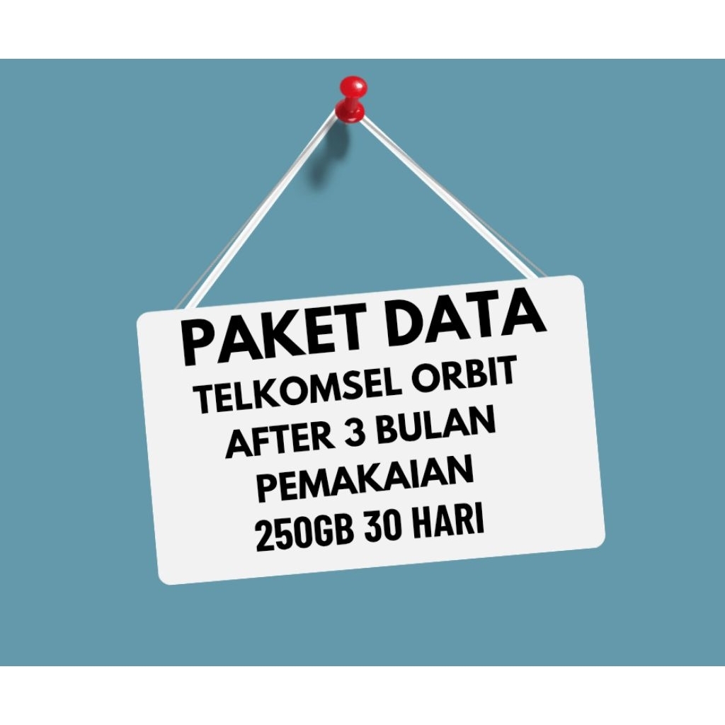 Voucher Paket Data Telkomsel Orbit 250GB / Kuota Internet Telkomsel Orbit