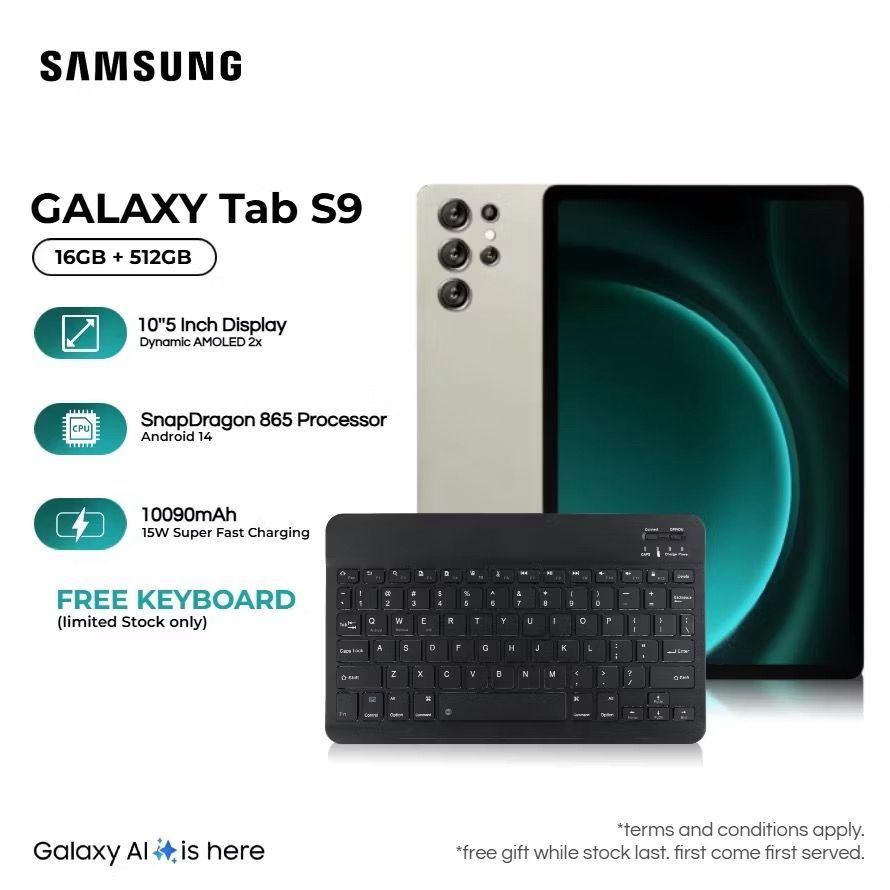 [ Gratis Ongkir ] Samsung Galaxy S9 Tab 11 Inch | 5G/4G LTE | 12GB RAM 512GB ROM | Dual SIM | Androi