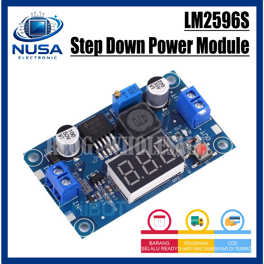 LM2596S Buck Converter DC to DC Step Down Power Module Voltage Regulator Stabilizer Tegangan DC