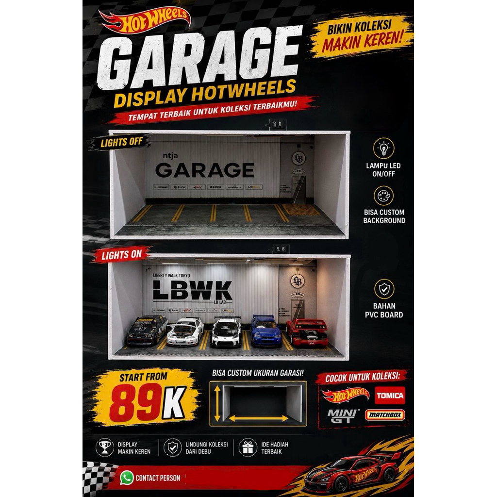 garasi mobil hotwheels