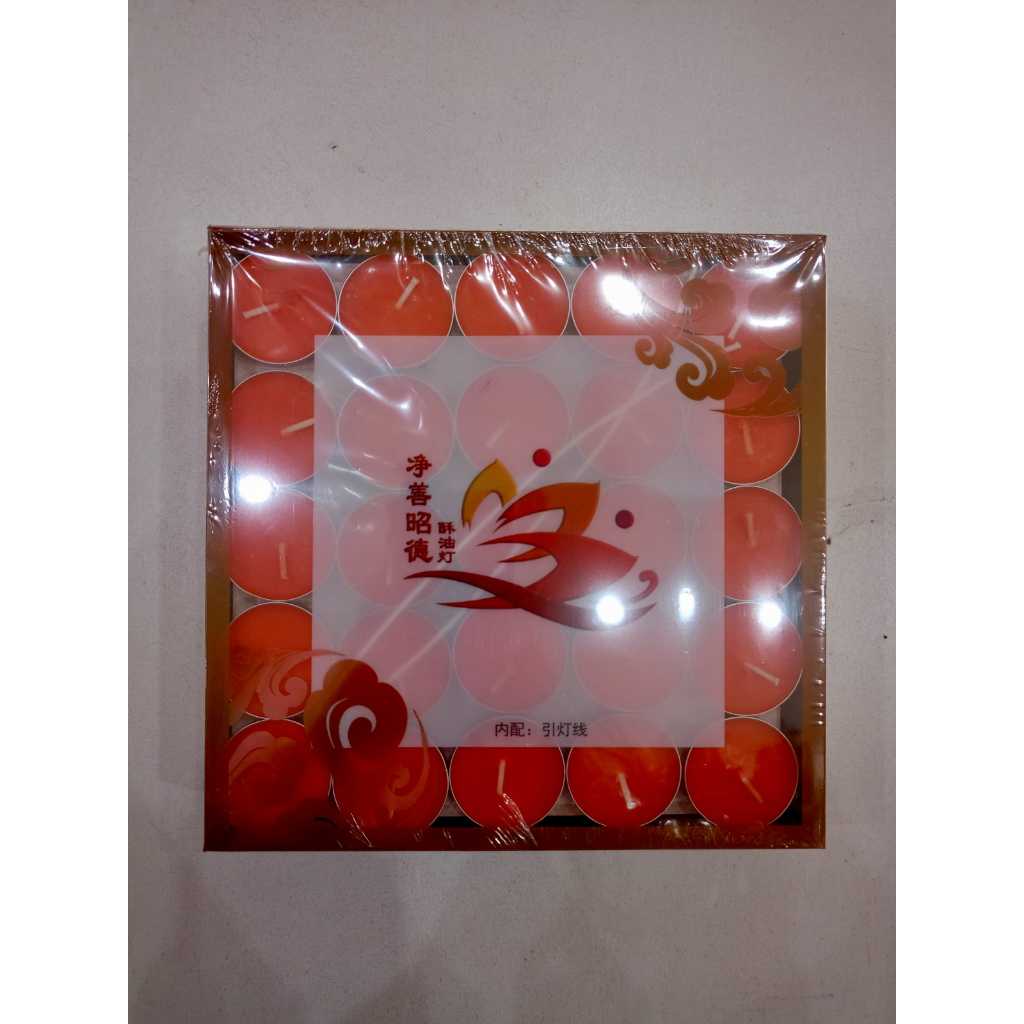[LILIN] Lilin 3jam Merah Isi 100pcs/Lilin Bulat Merah 3jam Isi 100/Lilin Suyu Merah 3jam/Lilin Bulat