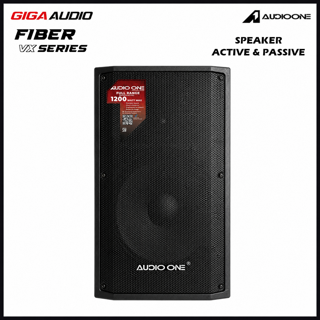 Speaker 12/15 Inch Aktif Pasif AUDIO ONE Fiber Bluetooth Sound System Original I GA
