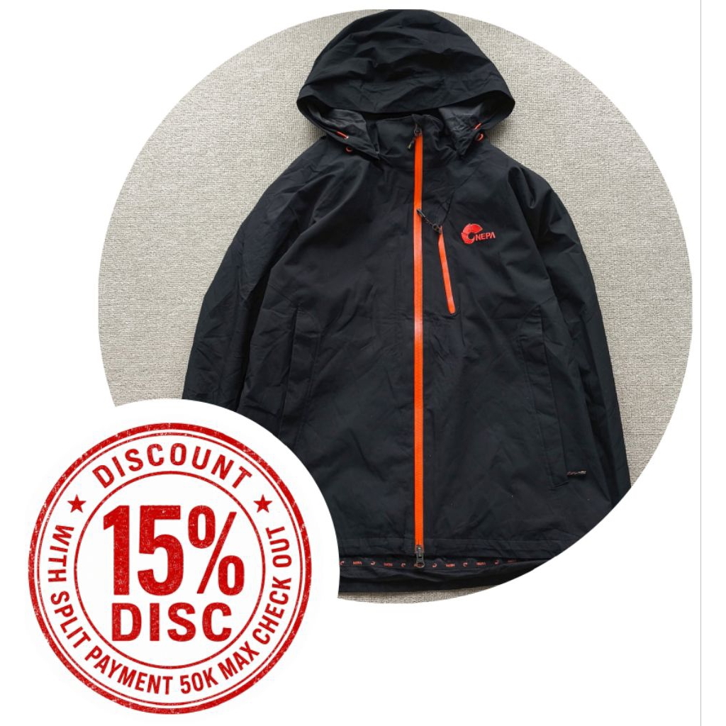NEPA BLACK OUTDOOR WATERPROOF GORPCORE JACKET SZ XL