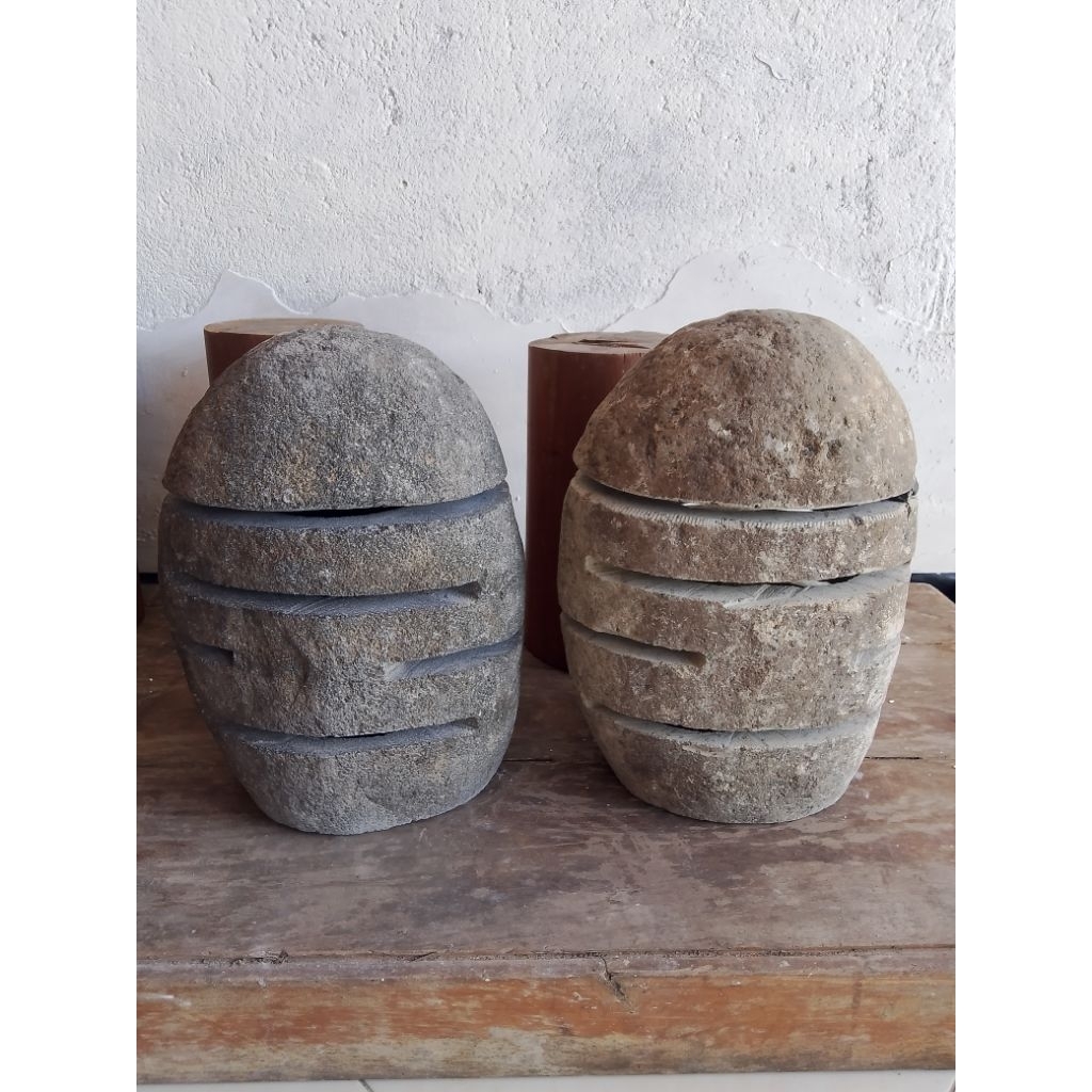 Kap Lampu Taman Aesthetic Batu Kali | Kap Lampu Taman River Stone T30cm | Free Packing