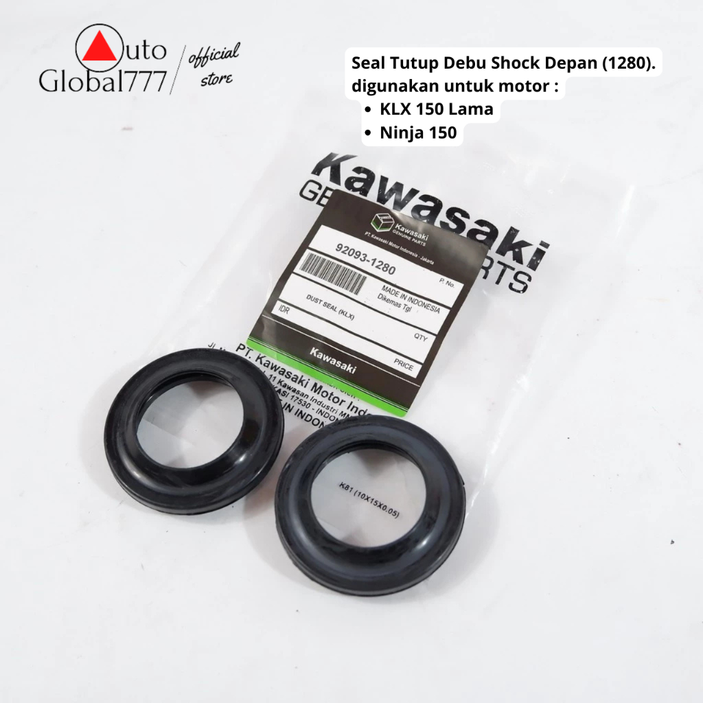 Seal Tutup Debu Shock Depan KLX 150 Lama Ninja 150r set 2pcs KGP 92093-1280