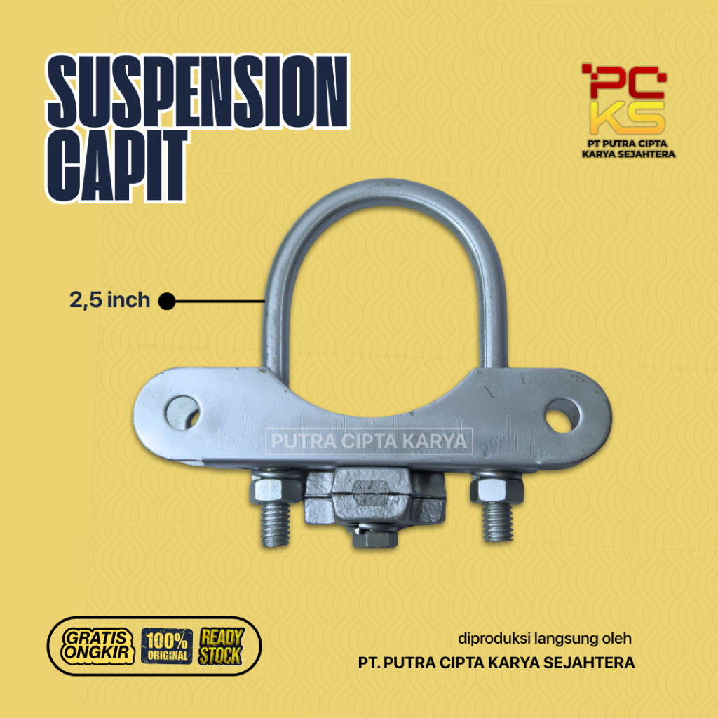 Suspension Capit Klem D Aksesoris Tiang Fiber Optik