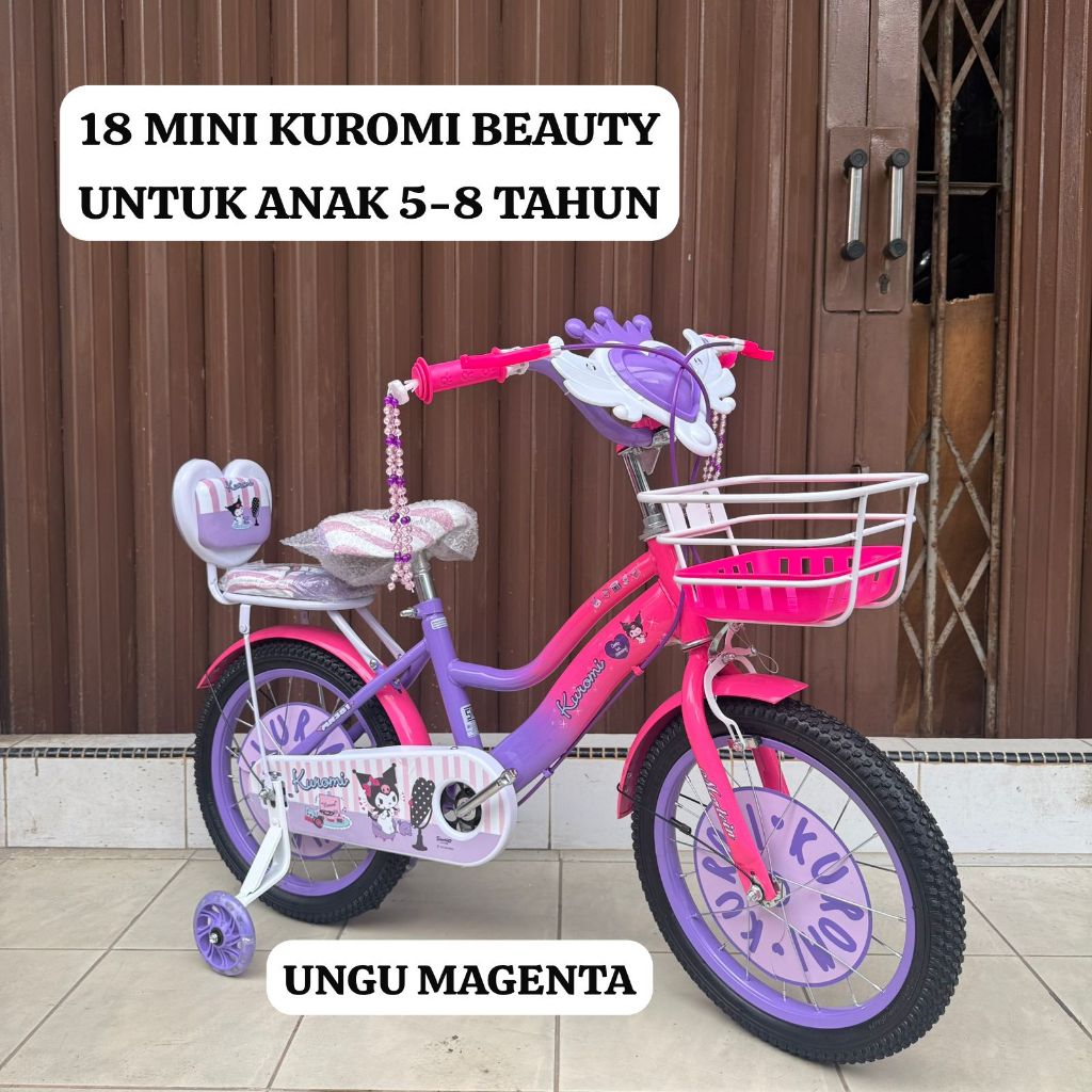 (BATAM) Sepeda Anak Perempuan 18 MINI KUROMI BEAUTY