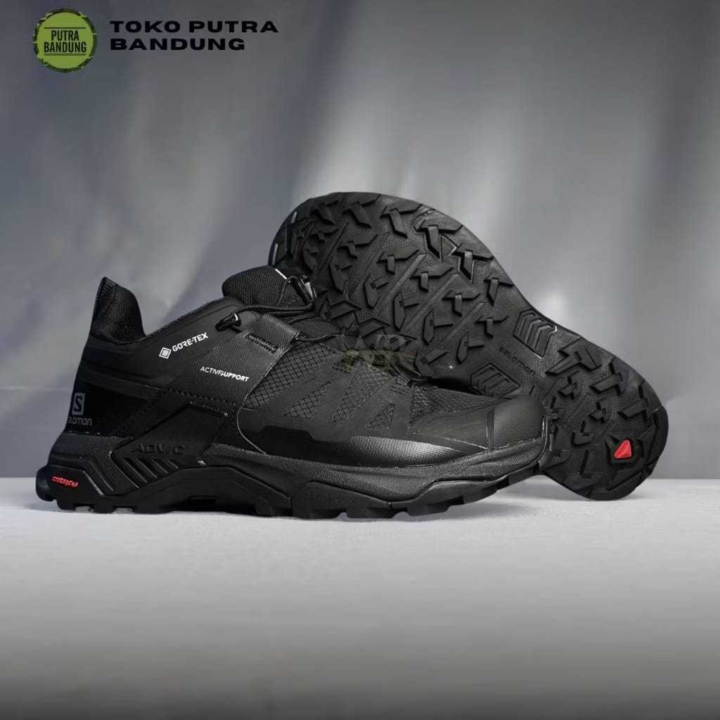 Sepatu Salomon GTX04 X Ultra 4 Low / Sepatu outdoor hiking Salomon GTX 4 Hitam Black