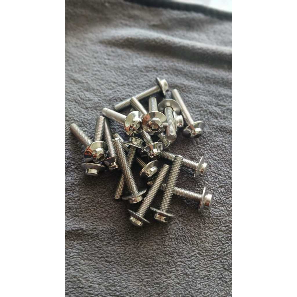 Baut monel M6 x 35 payung lebar