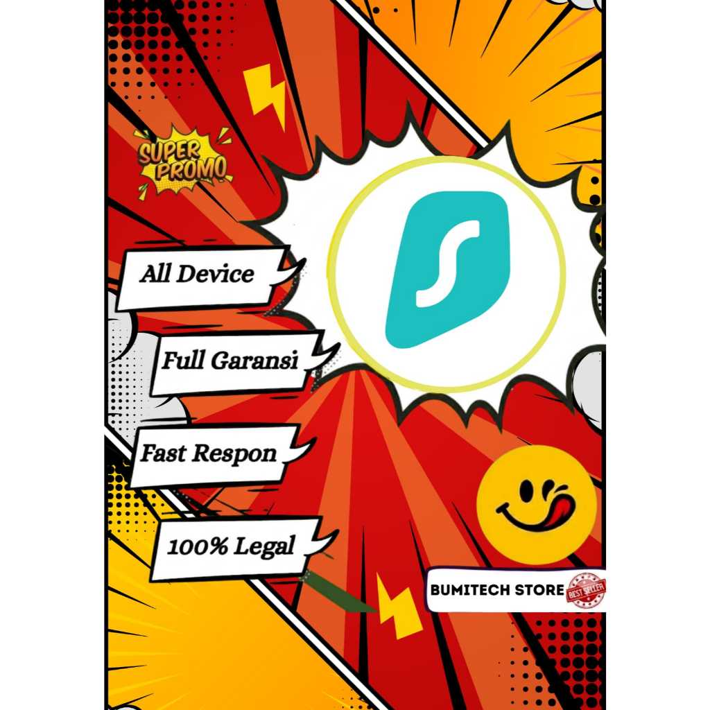 Surfshark VPN Premium - Privasi Optimal, Server Stabil, Fitur Tambahan