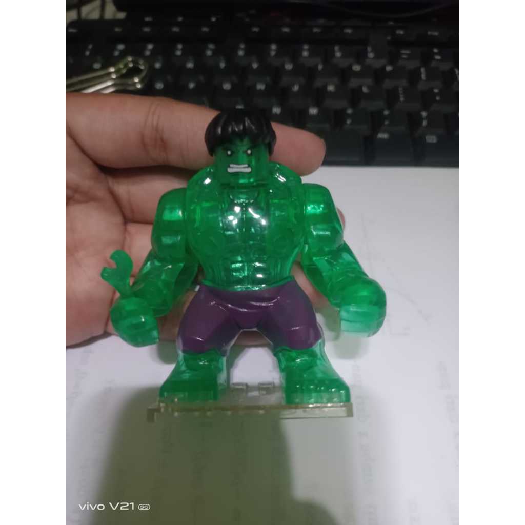 Brick Block Marvel KW Hulk Clear Loose WYSWYG