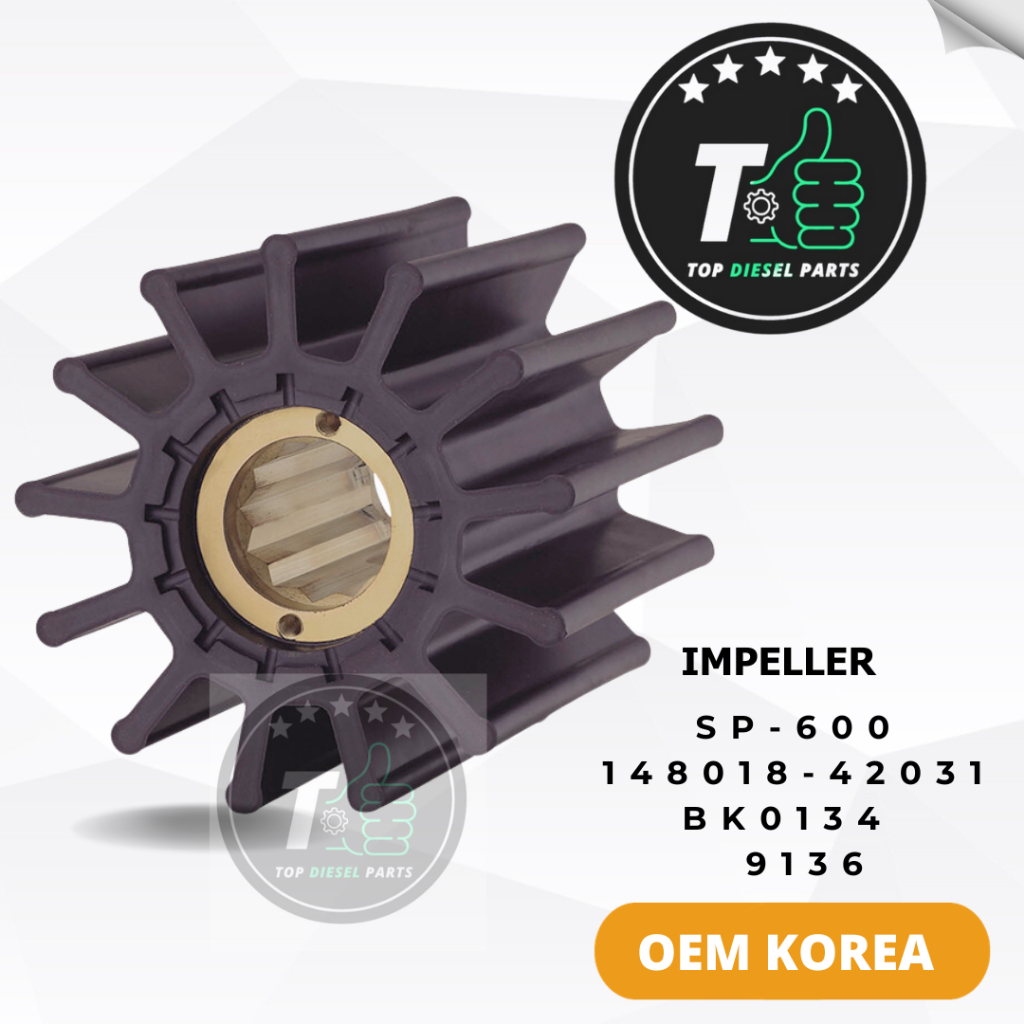 IMPELLER MARINE OEM KOREA SP-600 // SP600 // BK0134 // 148018-42031 // 148018-42032 // 9136 // 14801