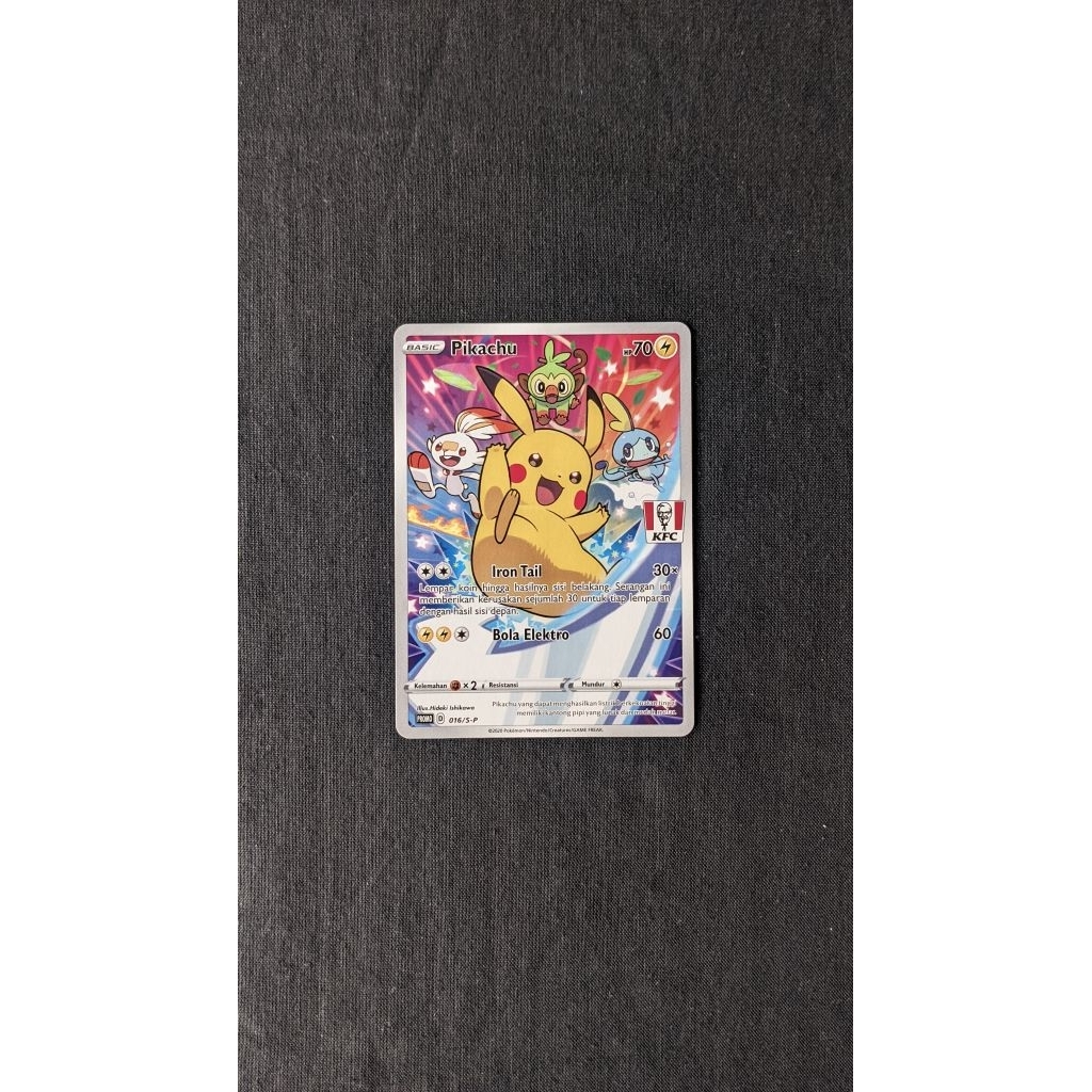 Kartu Pokemon Pikachu Promo KFC 2021