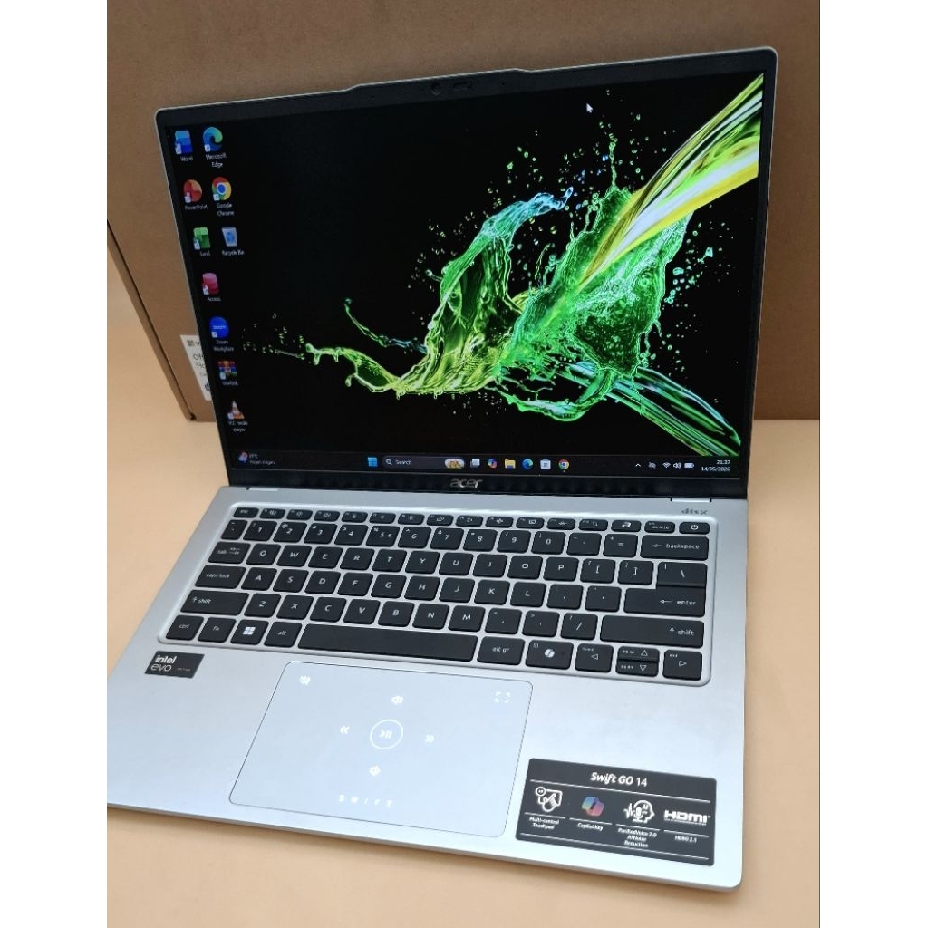 Laptop Acer Swift Go SFG14-73T Touch Intel Core Ultra 9 Ram 32 SSD 1 Tb Touchscreen Oled, Support AI