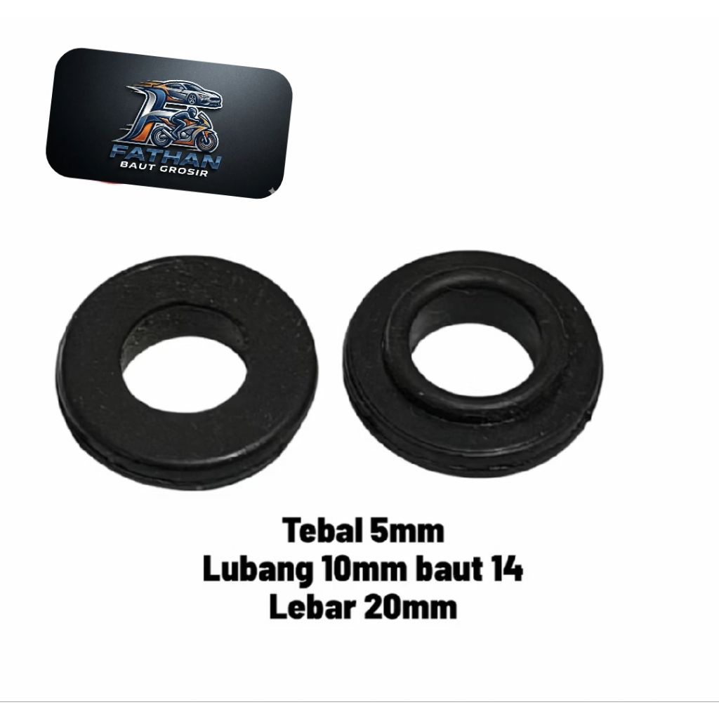 RUBBER WASH RING KARET M10 BAUT 14 GORMET KARET COVER BODY PENAHN GETARAN RING KARET BAUT 14