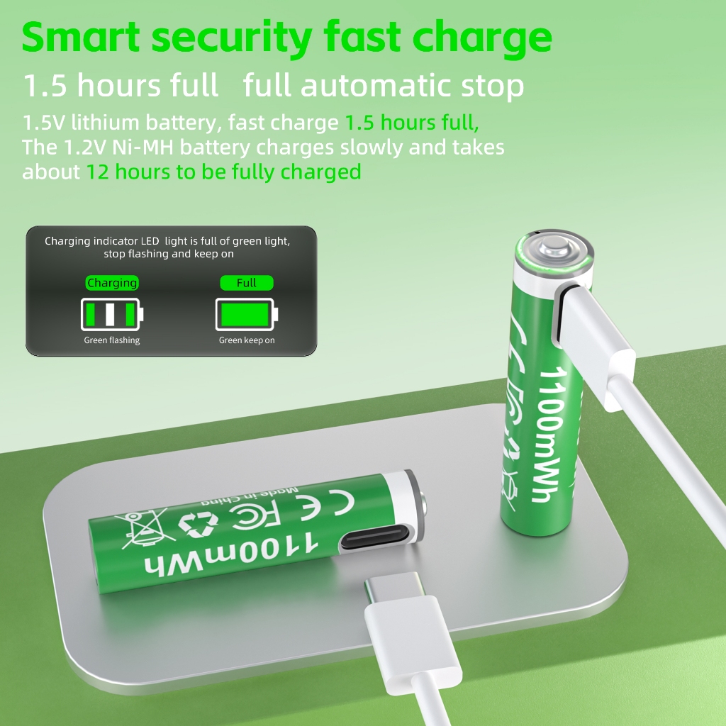 Soul_Fantasy Pujimax Rechargeable Battery Aa Aaa With Type C Baterai Isi Ulang Lithium Battery