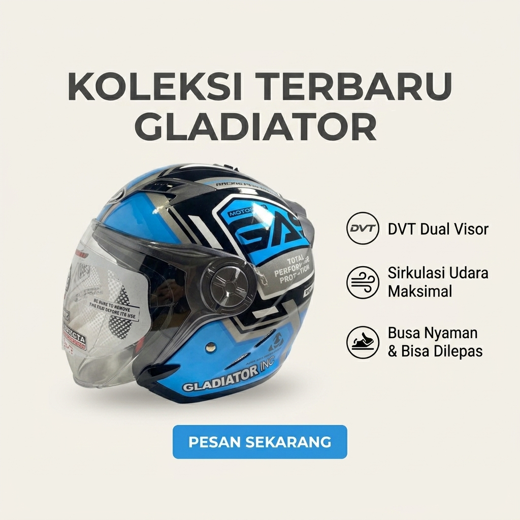 NHK GLADIATOR  MOTIF GAS DOUBLE VISOR ORIGINAL NHK