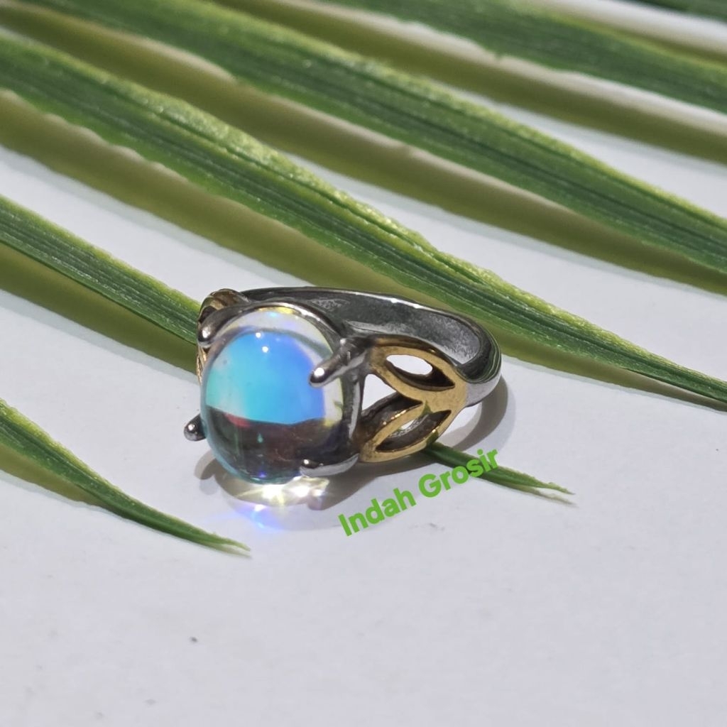 Cincin Batu Kalimaya Ket Aye Black Jade Ring Titanium Cincin Cewek
