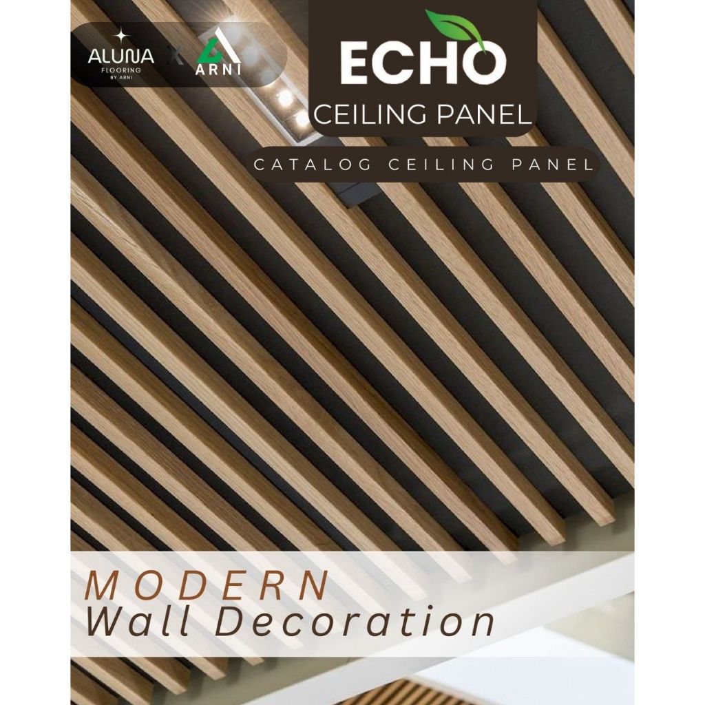 PLAFON WPC CEILING ECHO SERIES  | Atap Atap Rumah WPC| CEILING Plafon Motif Wood | Dekorasi Rumah |
