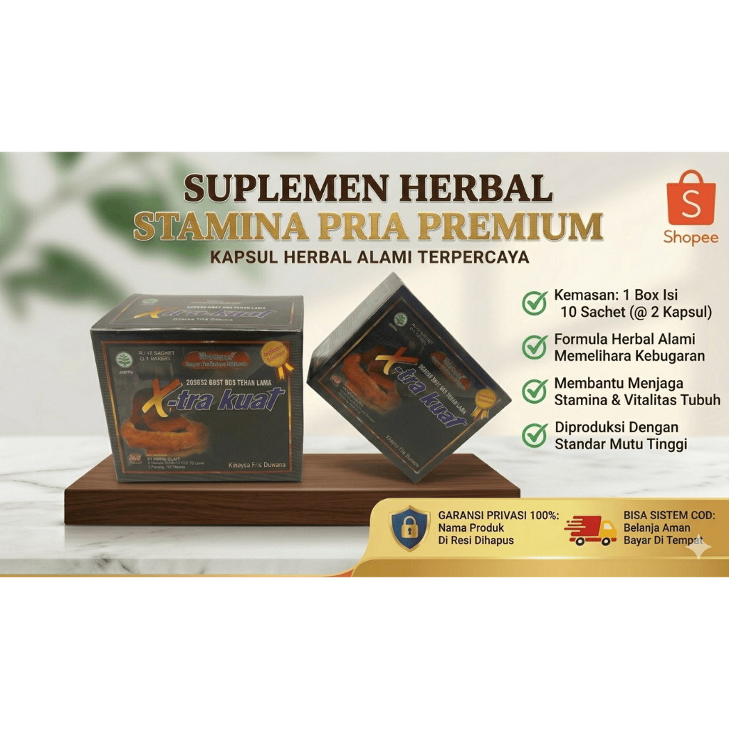 XTRA KUAT KAPSUL ORI - Kapsul Pria Dewasa penambah stamina dan durasi Jamu kuat By awan sehat